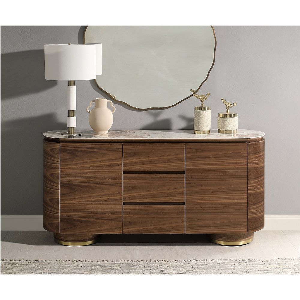 Willene - Server With Ceramic Top - Walnut - Urban Living Furniture (Los Angeles, CA)