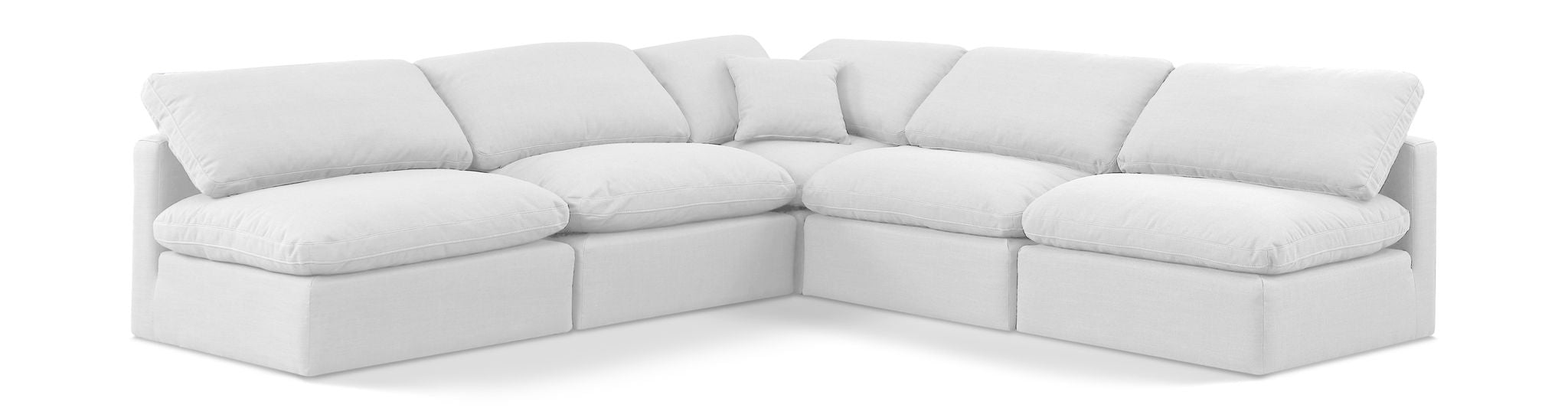 Indulge - Linen 5 Piece Modular Corner Armless Sectional - White - Urban Living Furniture (Los Angeles, CA)