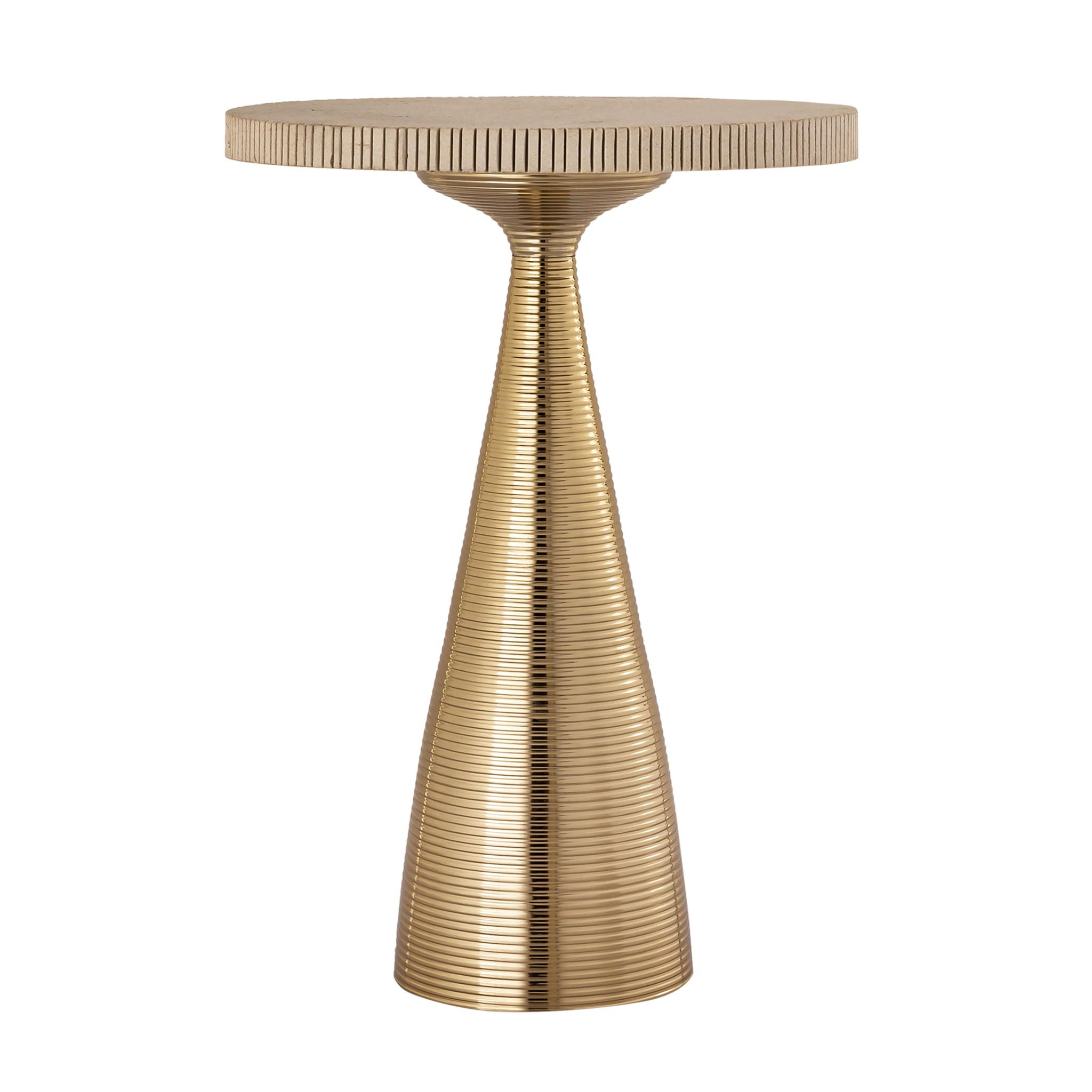 Celeste - Ribbed Side Table - Beige - Urban Living Furniture (Los Angeles, CA)