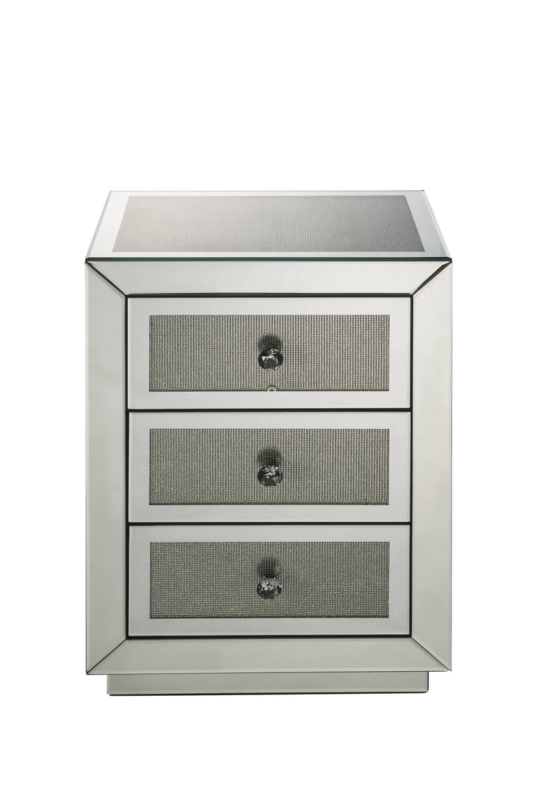 Noralie - Accent Table Mirrored / Faux Dimaonds - Silver - Urban Living Furniture (Los Angeles, CA)