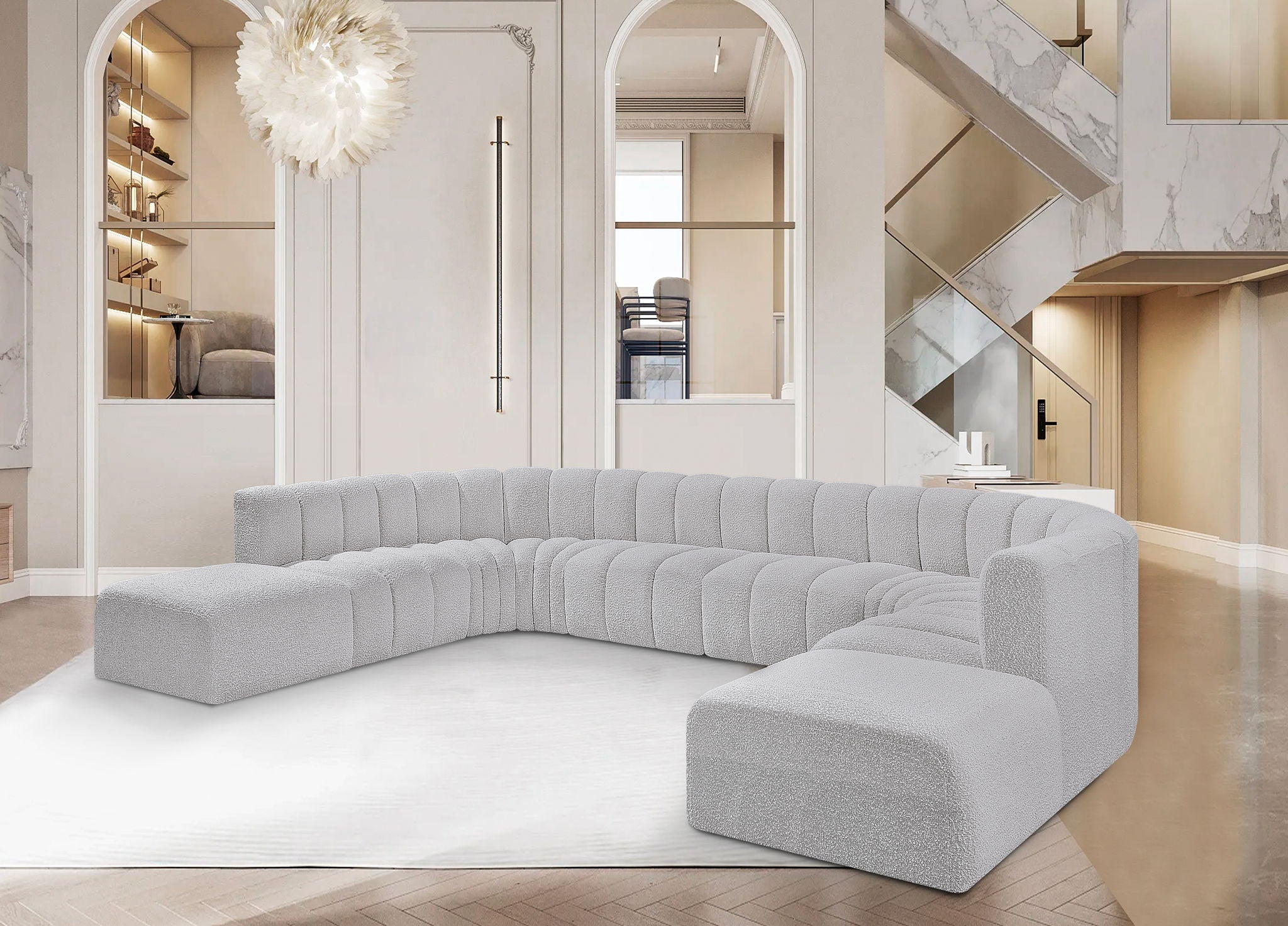 Arc - Boucle Fabric Modular Sectional - Urban Living Furniture (Los Angeles, CA)