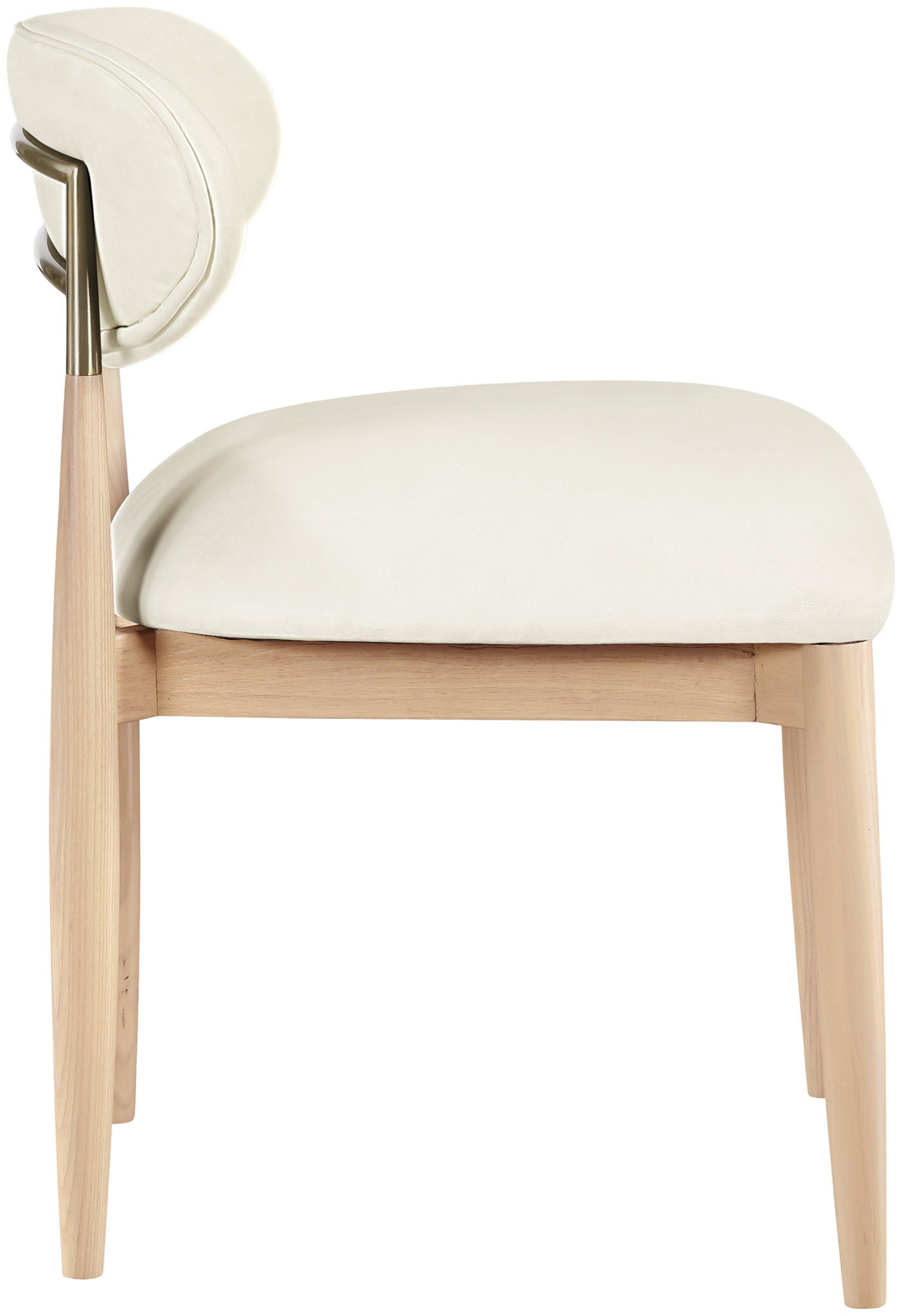 Riccio - Faux Leather Dining Side Chair (Set of 2) - Natural Frame - Urban Living Furniture (Los Angeles, CA)