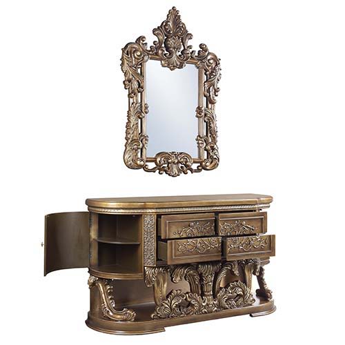 Constantine - Mirror - Brown & Gold Finish - Urban Living Furniture (Los Angeles, CA)