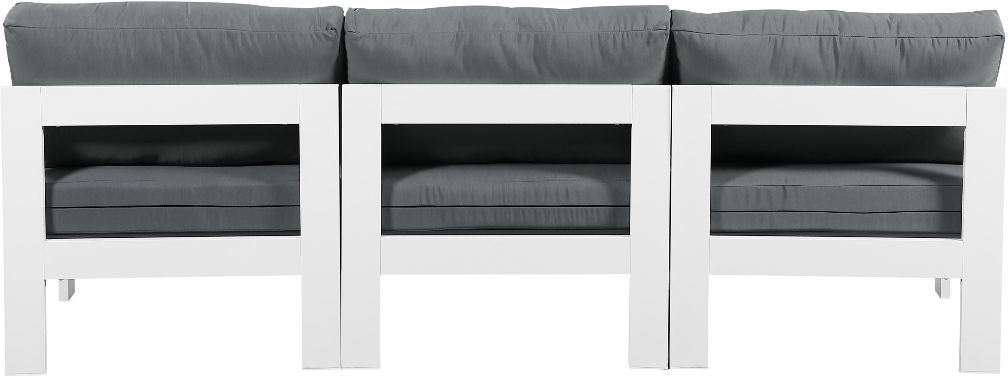 Nizuc - Outdoor Patio 3 Seat Armless Modular Sofa With White Frame - Urban Living Furniture (Los Angeles, CA)
