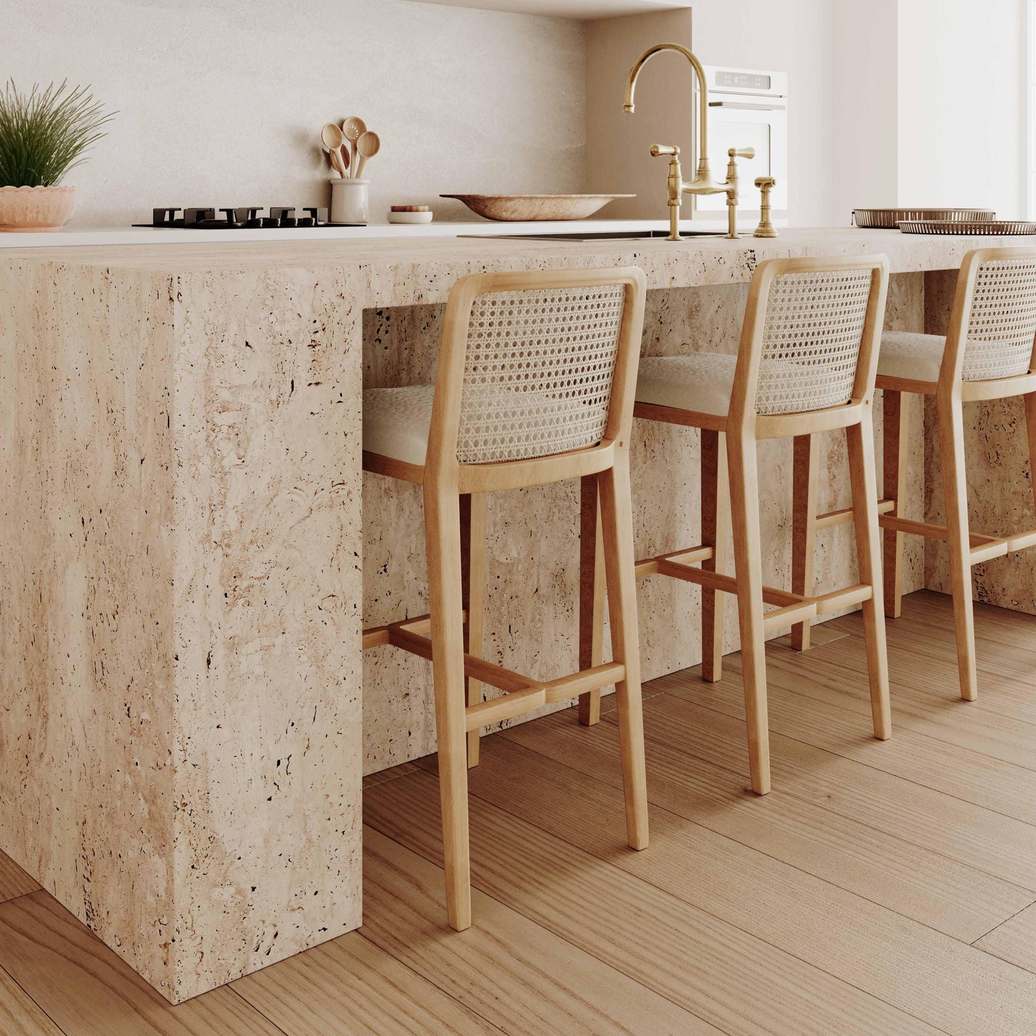 Gerri - Counter Stool - Cream / Natural - Urban Living Furniture (Los Angeles, CA)