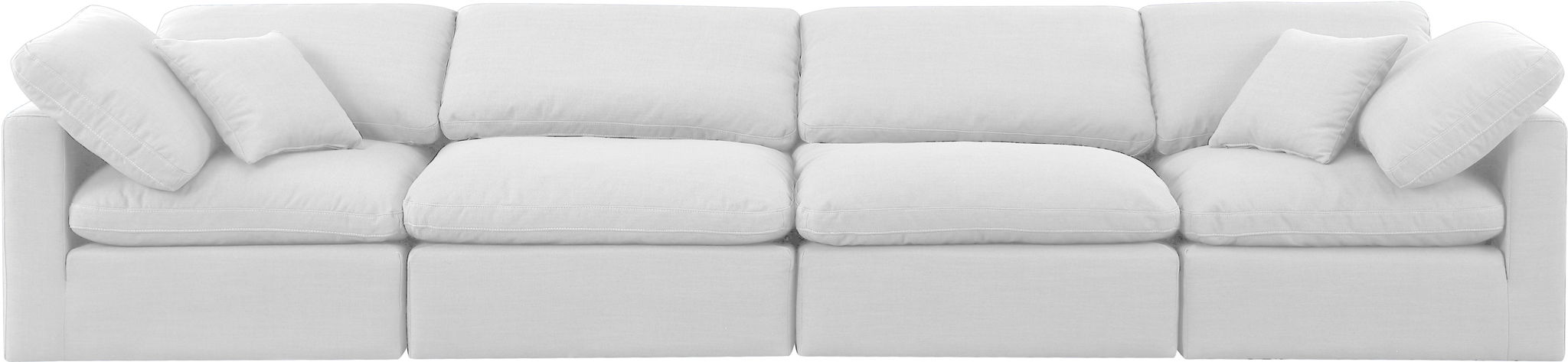Indulge - Linen 4 Piece Modular Sofa - White - Urban Living Furniture (Los Angeles, CA)