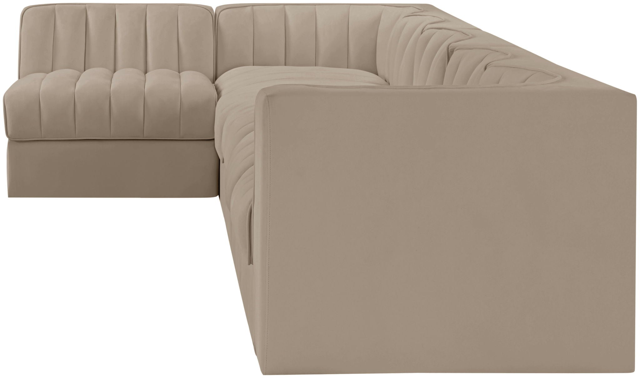 Rummi - Velvet Performance Fabric Upholstered 6 Piece Modular Sectional, L-Shaped (Right) - Urban Living Furniture (Los Angeles, CA)