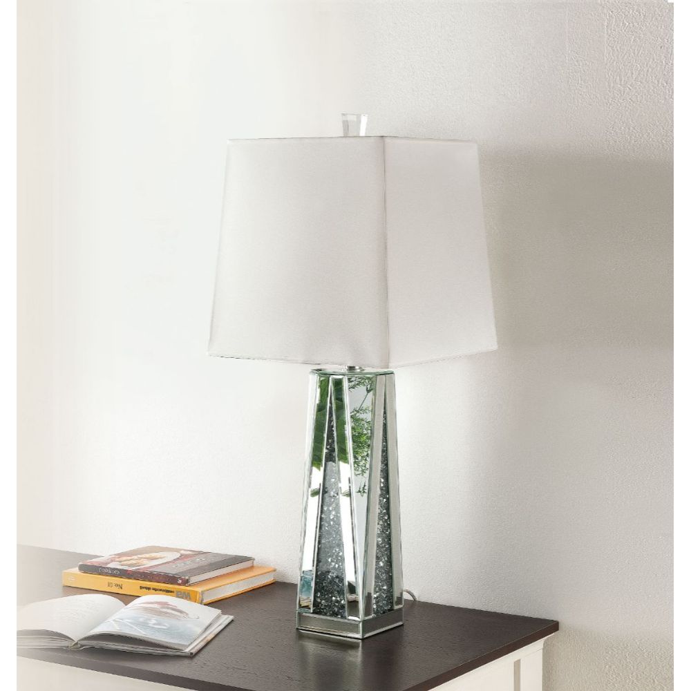 Noralie - Table Lamp - Mirrored & Faux Diamonds - 35" - Urban Living Furniture (Los Angeles, CA)
