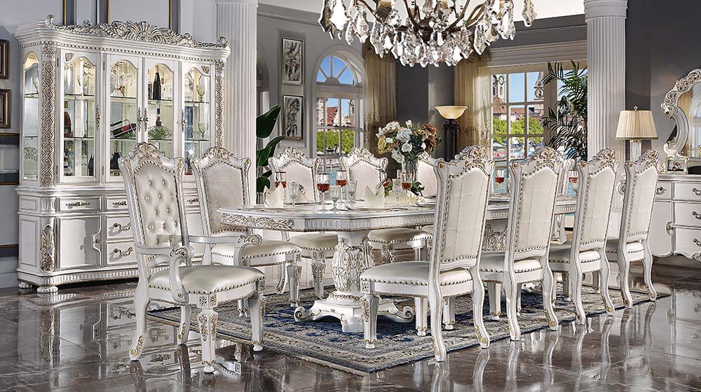 Vendome - 30" Dining Table With Pedestal Base - Antique Pearl - Urban Living Furniture (Los Angeles, CA)