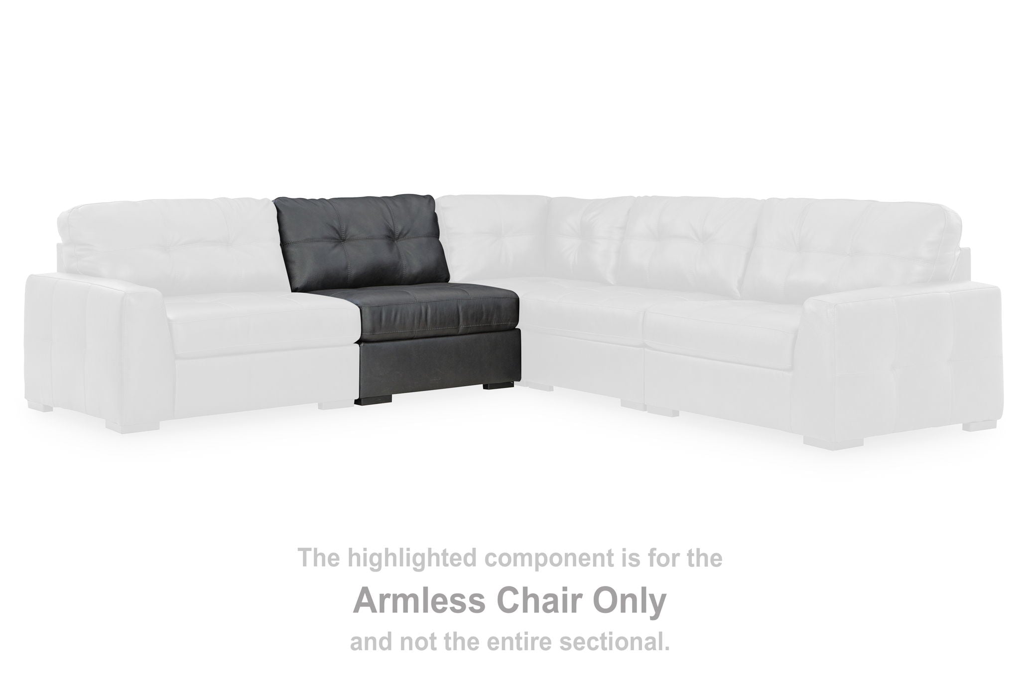 Brindley Pier - Fog - Armless Chair - Urban Living Furniture (Los Angeles, CA)