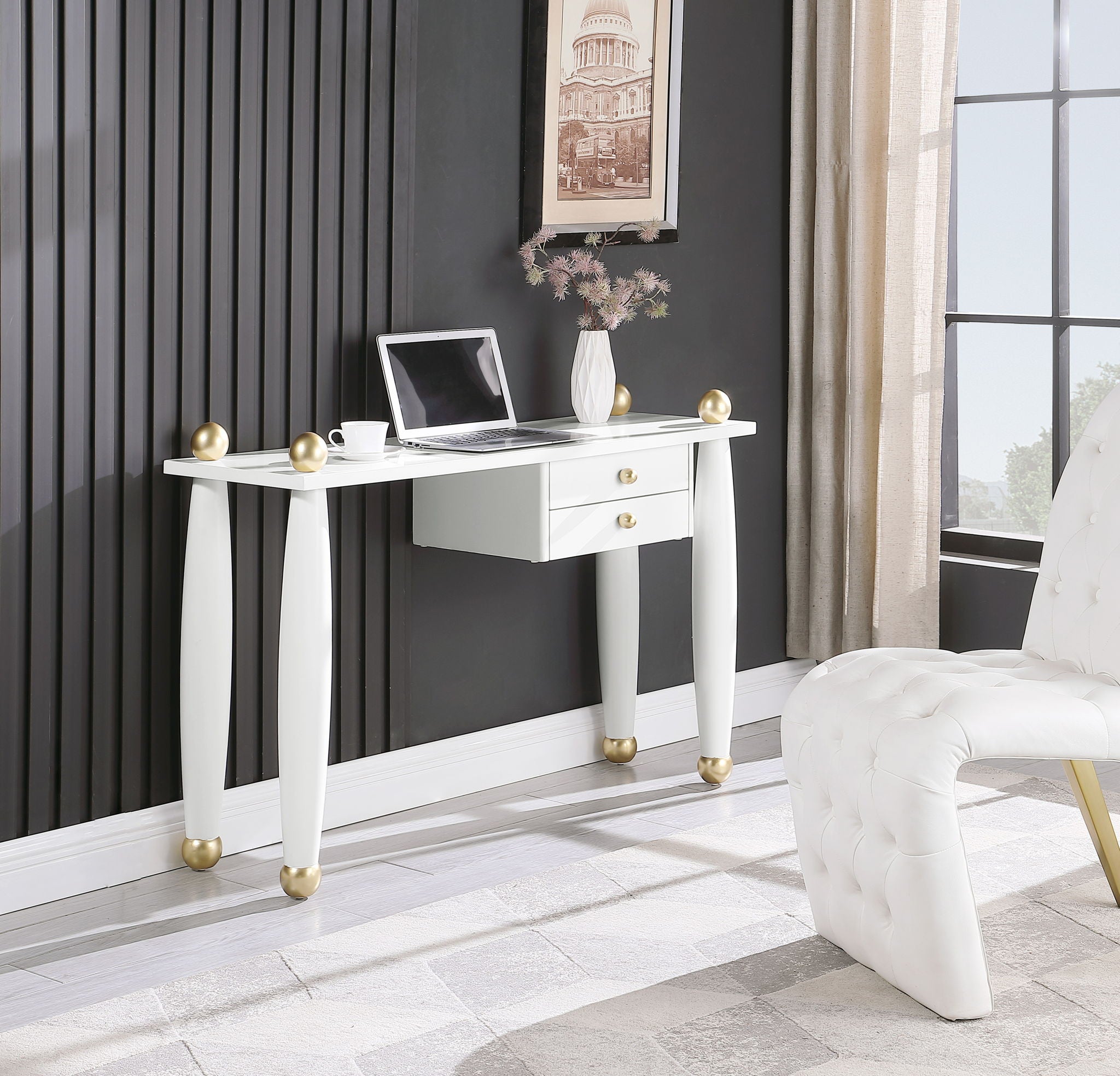 Etro - Desk - White - Urban Living Furniture (Los Angeles, CA)