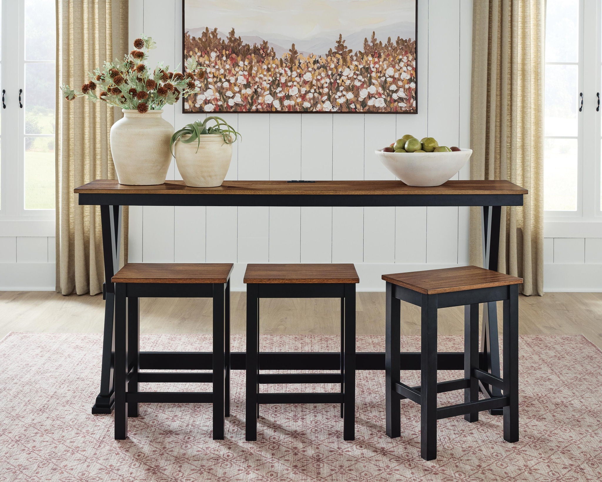 Wildenauer - Rectangular Dining Room Counter Table Set (Set of 4) - Brown / Black - Urban Living Furniture (Los Angeles, CA)