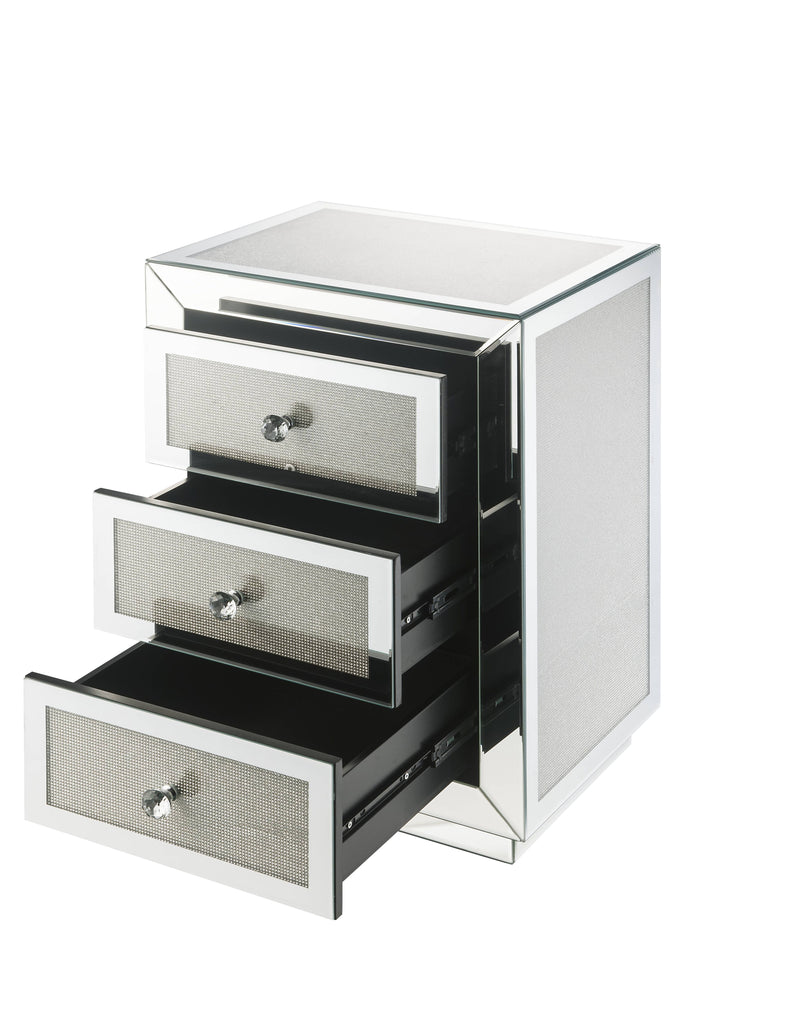 Noralie - Accent Table Mirrored / Faux Dimaonds - Silver - Urban Living Furniture (Los Angeles, CA)