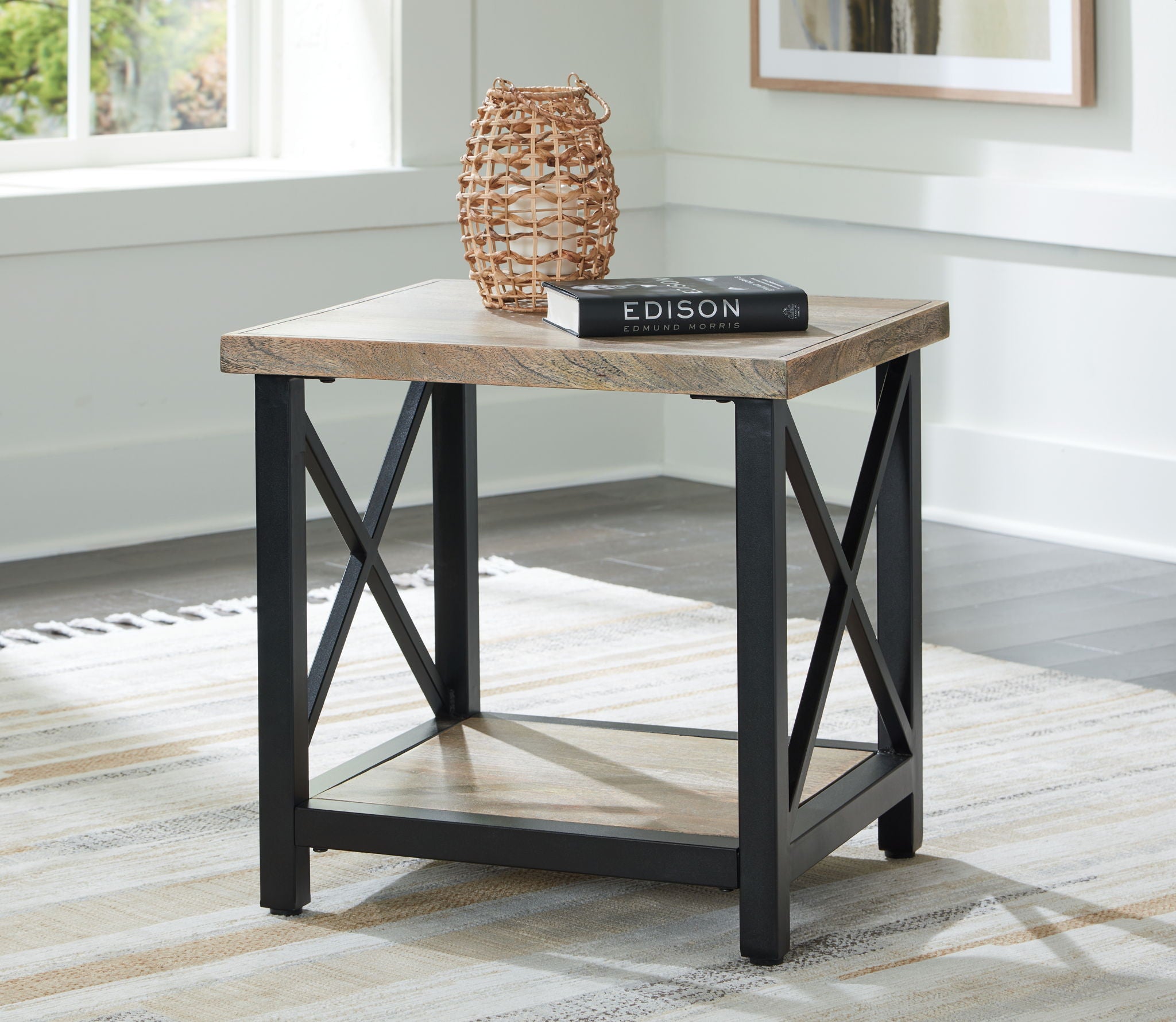 Bristenfort - Brown / Black - Rectangular End Table - Urban Living Furniture (Los Angeles, CA)