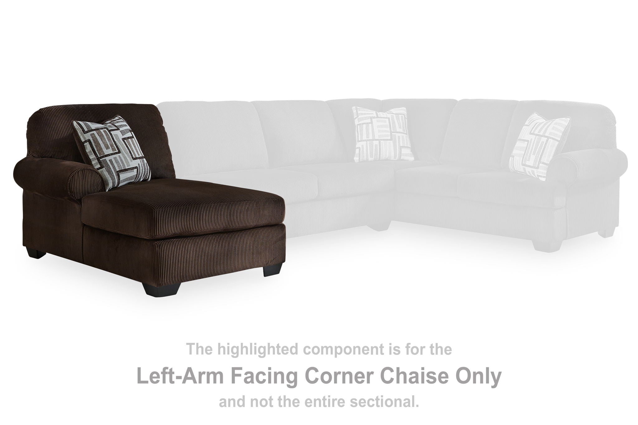 Kimlee - Chocolate - LAF Corner Chaise - Urban Living Furniture (Los Angeles, CA)