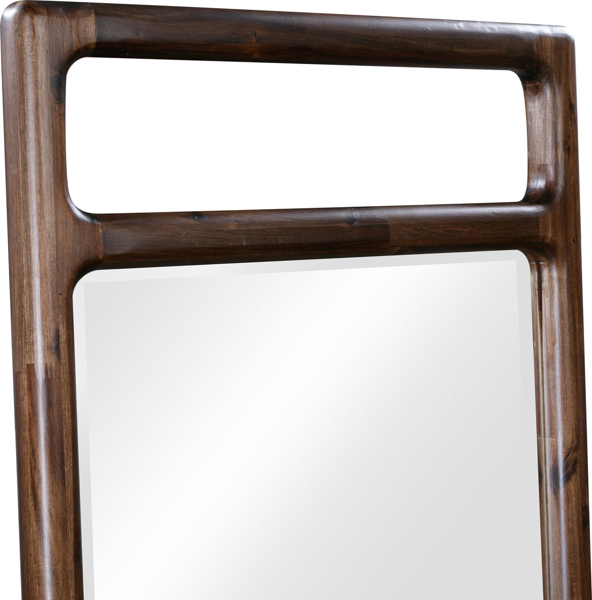 Sol - Beveled Glass Floor Mirror - Brown Spice