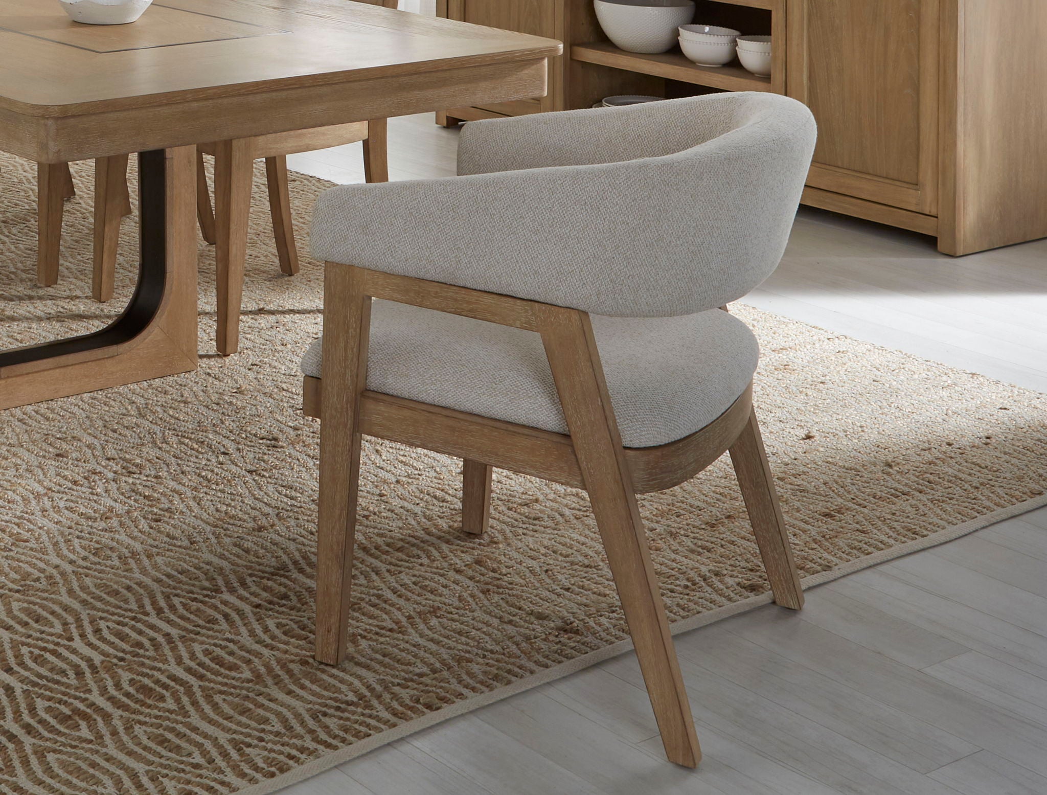 Escape - Dining Barrel Dining Chair (Set of 2) - Glazed Natural Oak Mirage Mist - Urban Living Furniture (Los Angeles, CA)