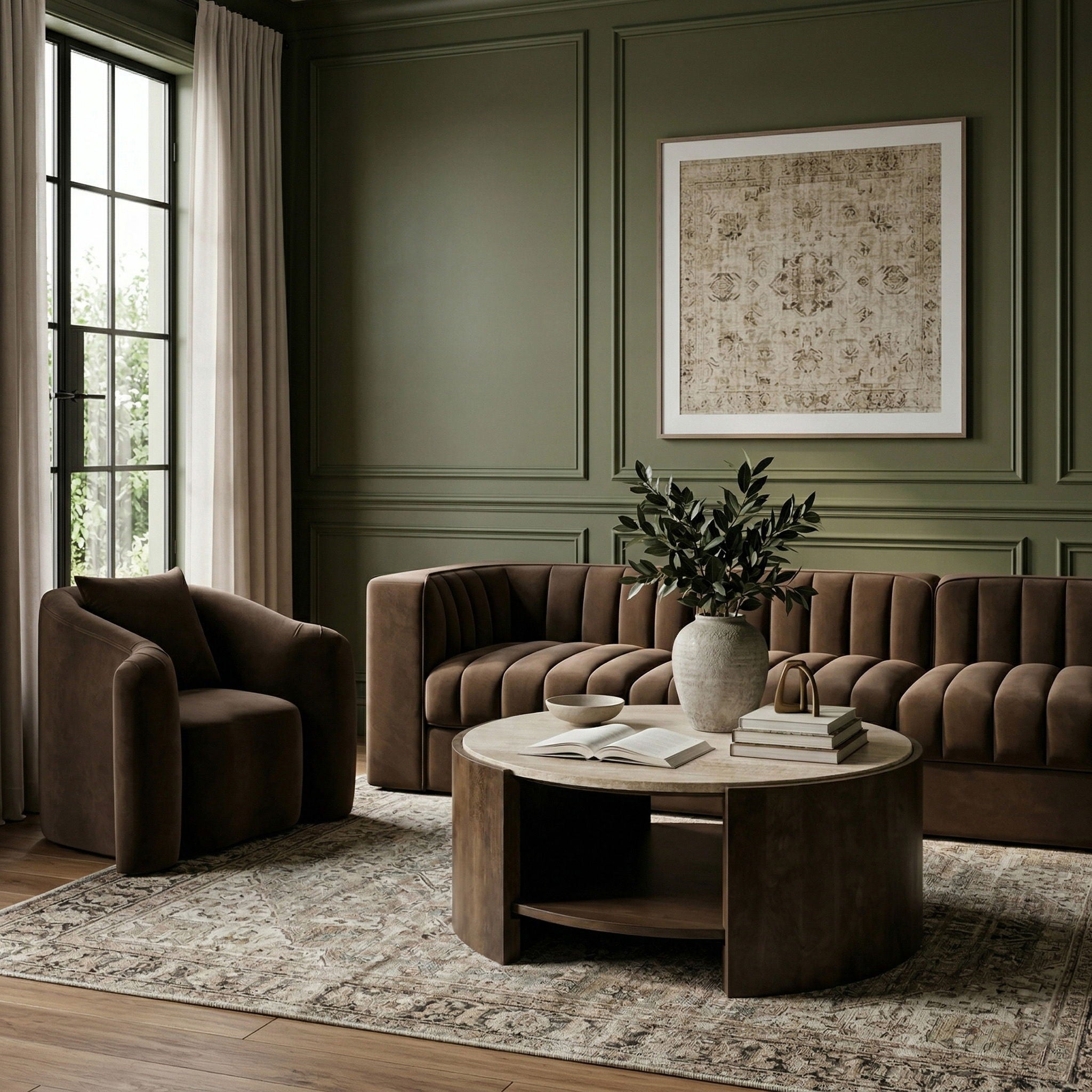 Solstice - Travertine And Mango Wood Table - Urban Living Furniture (Los Angeles, CA)