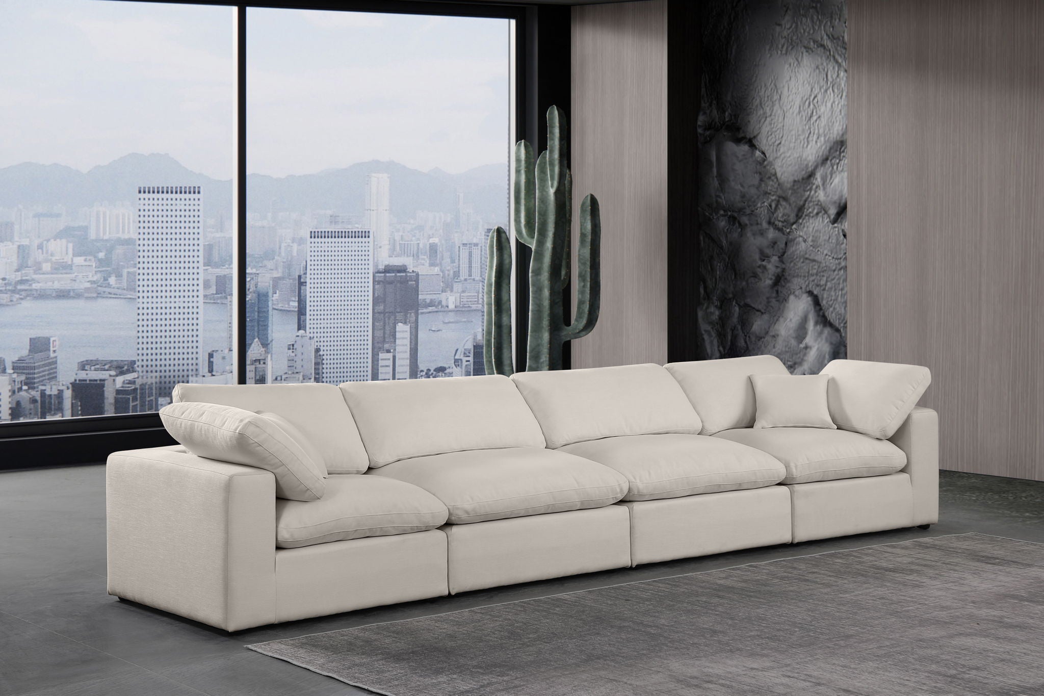 Comfy - Linen Modular Sofa 4 Seats - Urban Living Furniture (Los Angeles, CA)