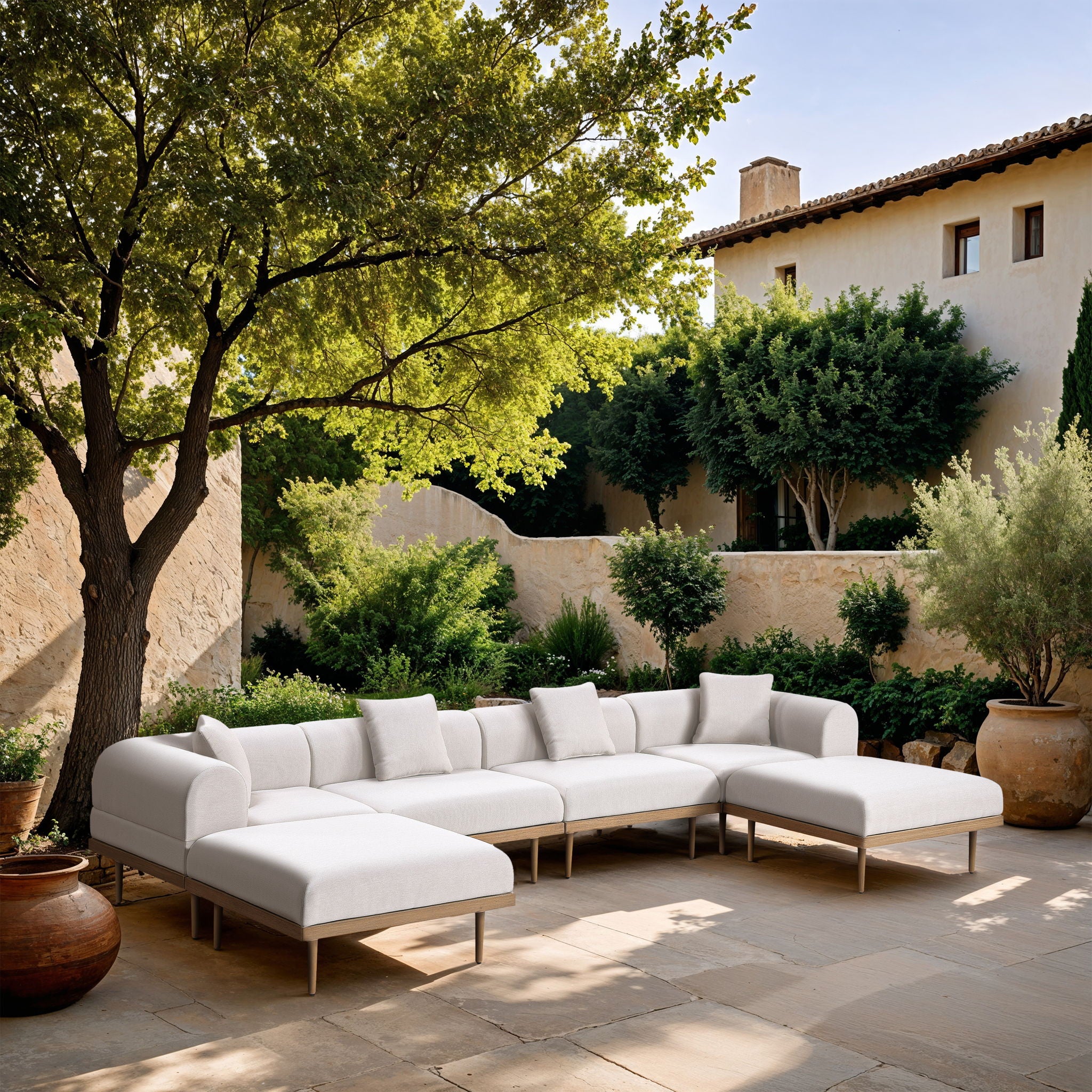 Laguna - 6 Piece 142" Outdoor Patio Modular Sectional - Urban Living Furniture (Los Angeles, CA)