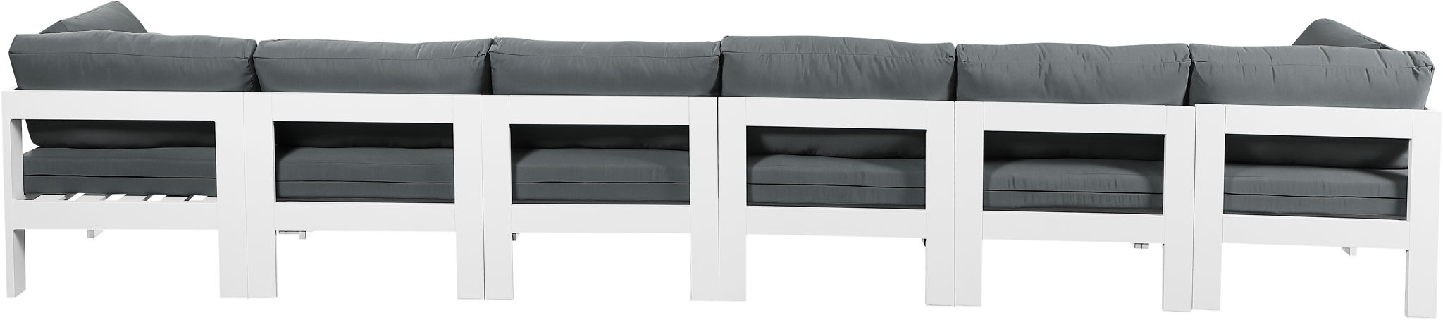 Nizuc - Outdoor Patio 6 Seat Modular Sofa With White Frame - Urban Living Furniture (Los Angeles, CA)