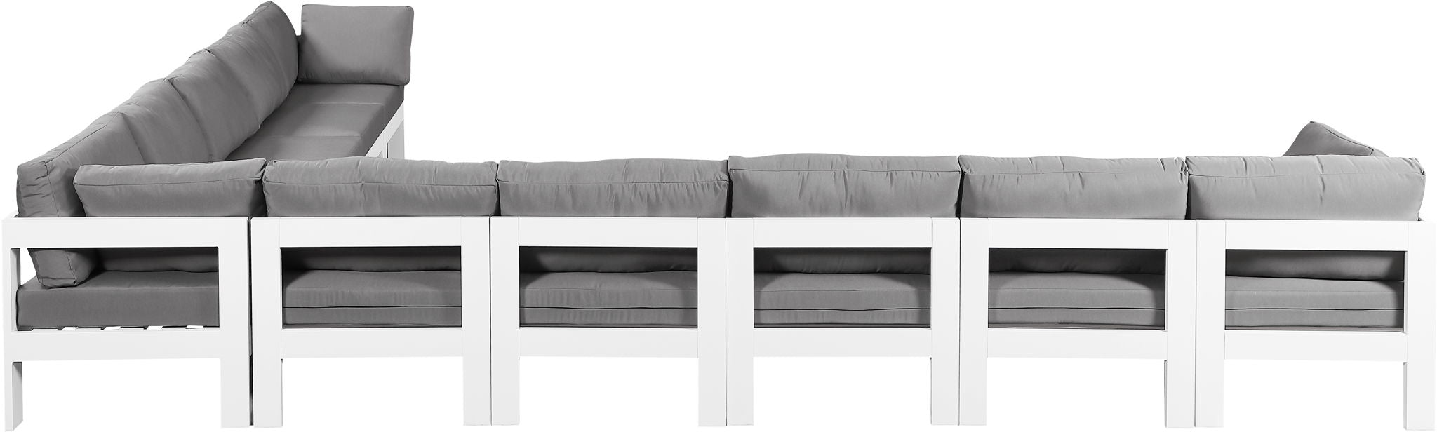Nizuc - Outdoor Patio 10 Piece Modular Sectional With White Frame - Urban Living Furniture (Los Angeles, CA)