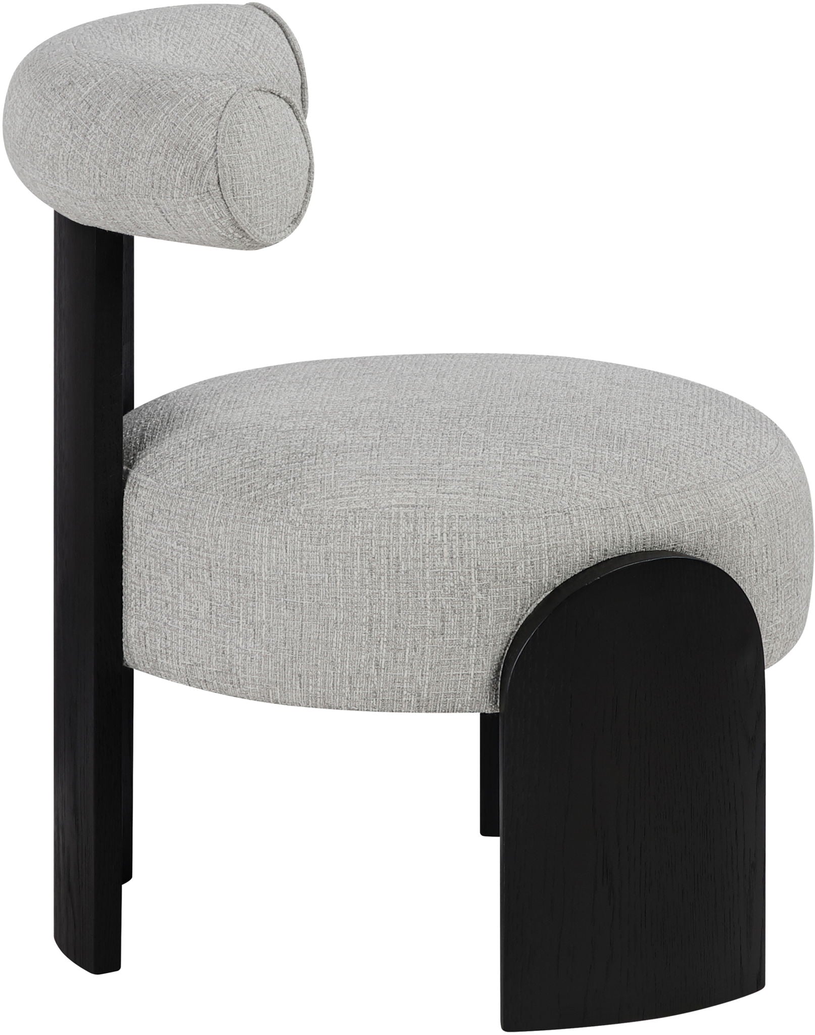 Calder - Linen Textured Fabric Upholstered Accent Chair - Painted Black Base - Urban Living Furniture (Los Angeles, CA)
