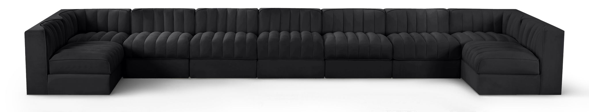 Rummi - Armless Velvet Performance Fabric Upholstered 9 Piece Modular Sectional - Urban Living Furniture (Los Angeles, CA)