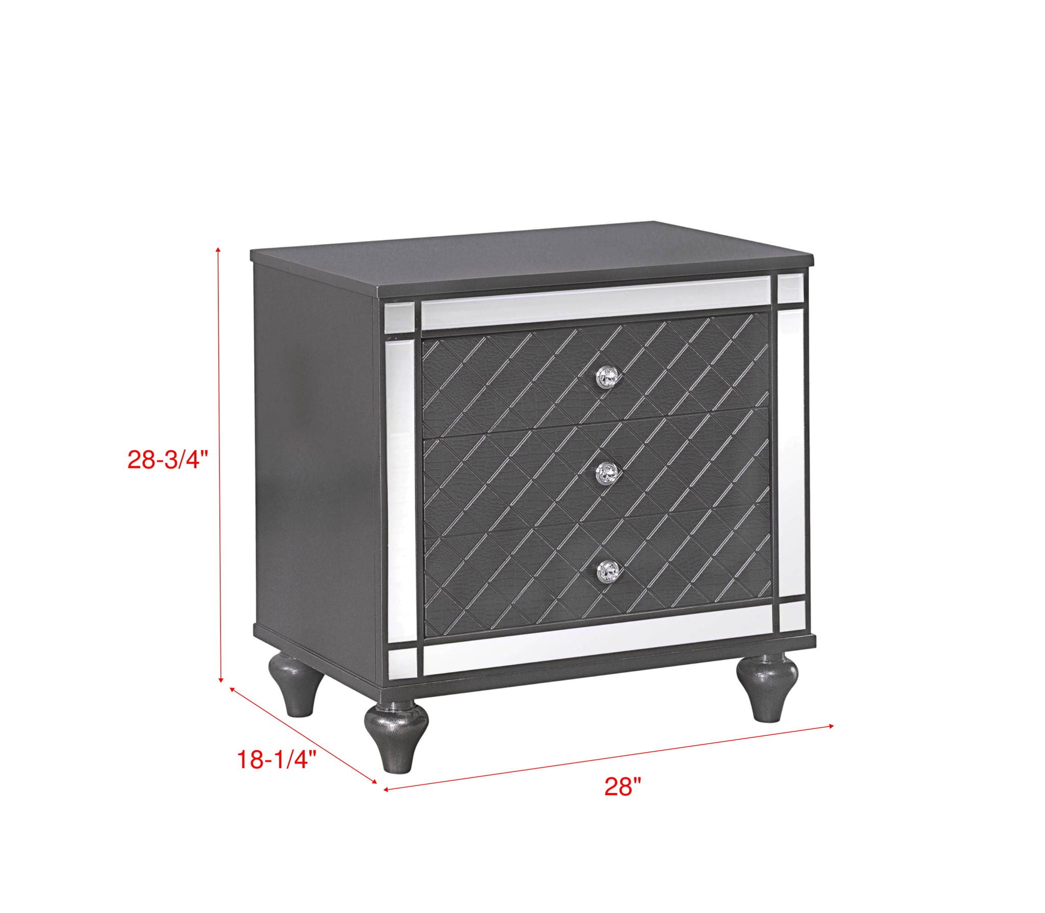 Refino - Nightstand - Dark Gunmetal - Urban Living Furniture (Los Angeles, CA)