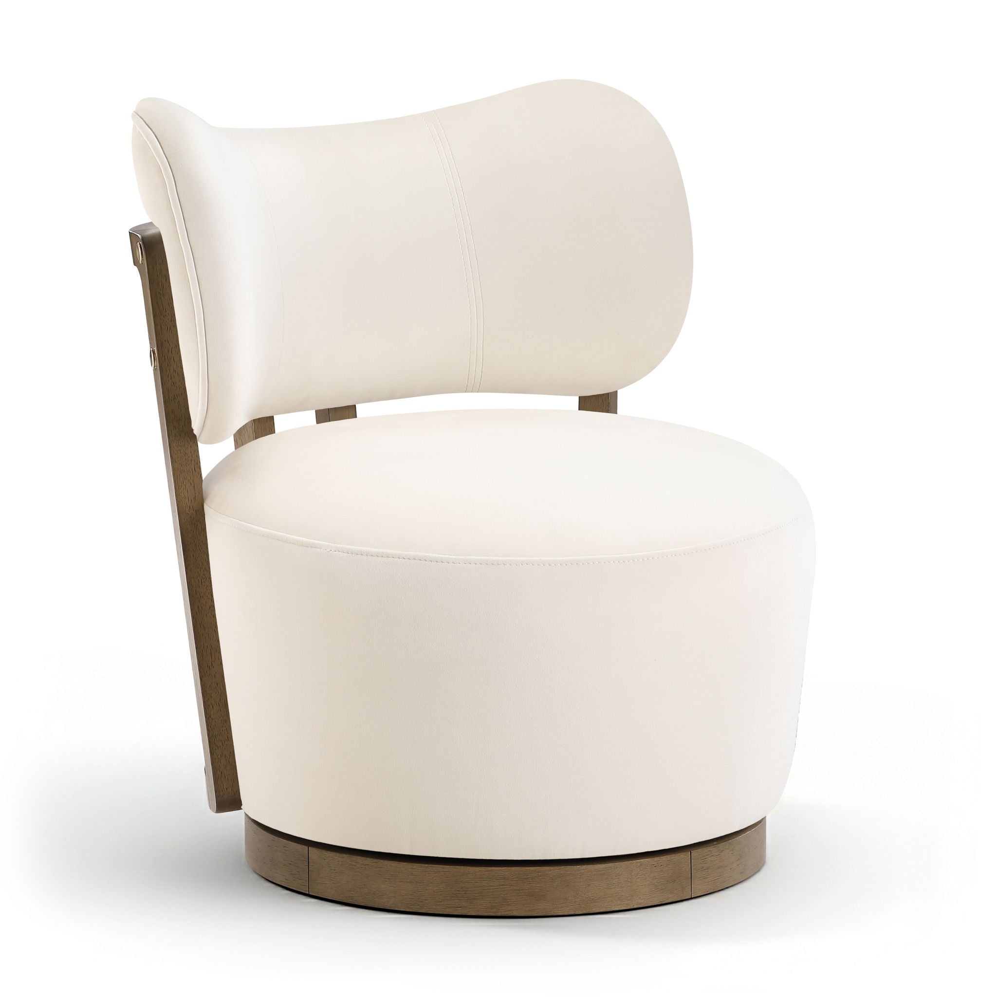 Elara - Velvet Upholstered Swivel Accent Chair - Stained Brown - Urban Living Furniture (Los Angeles, CA)