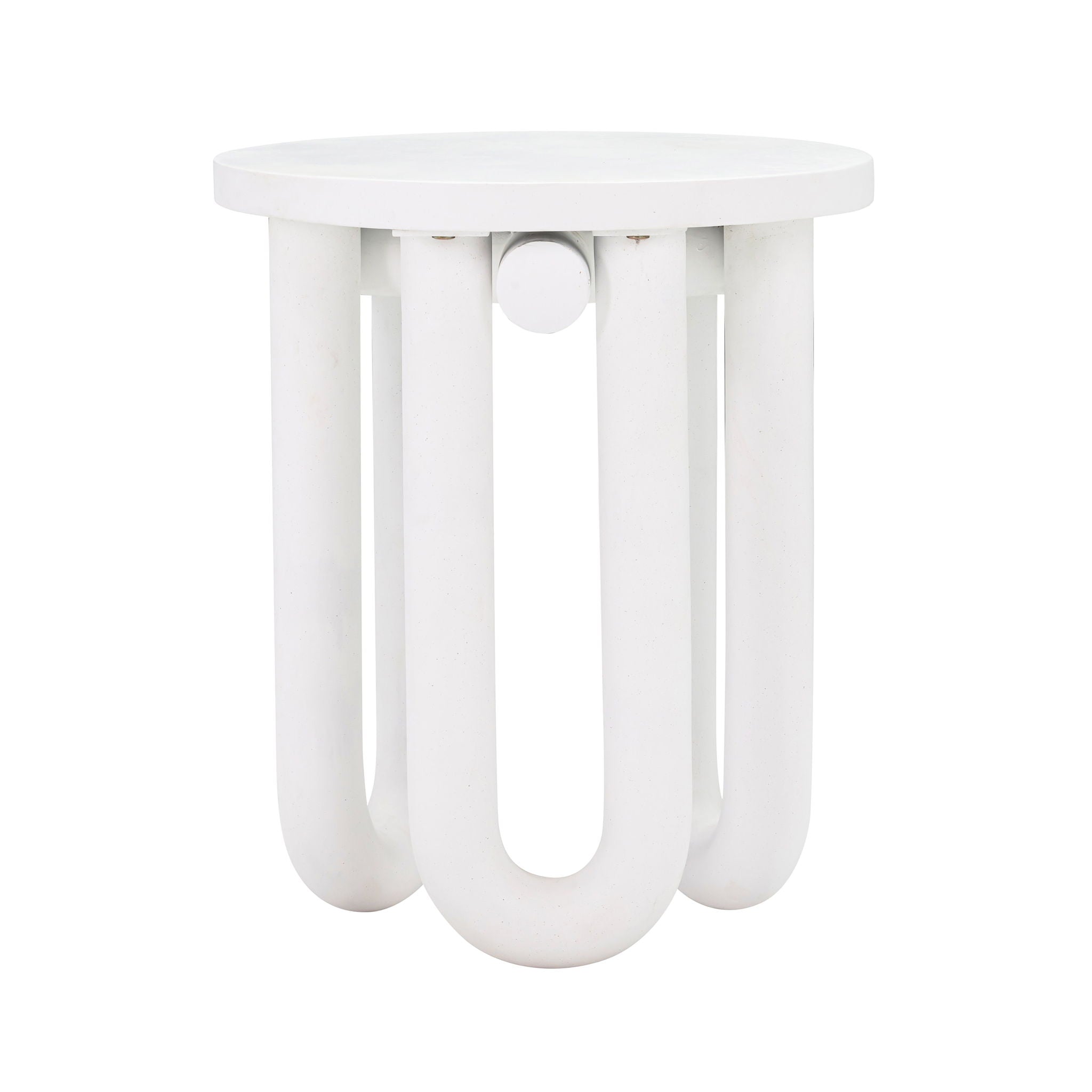 Tildy - Concrete Side Table - White - Urban Living Furniture (Los Angeles, CA)