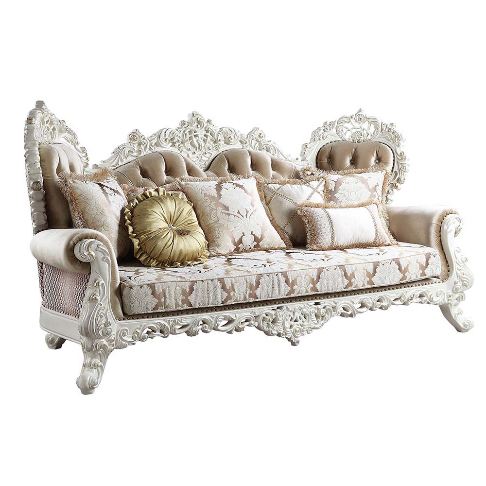 Vanaheim - Sofa - Fabric & Antique White Finish - Urban Living Furniture (Los Angeles, CA)
