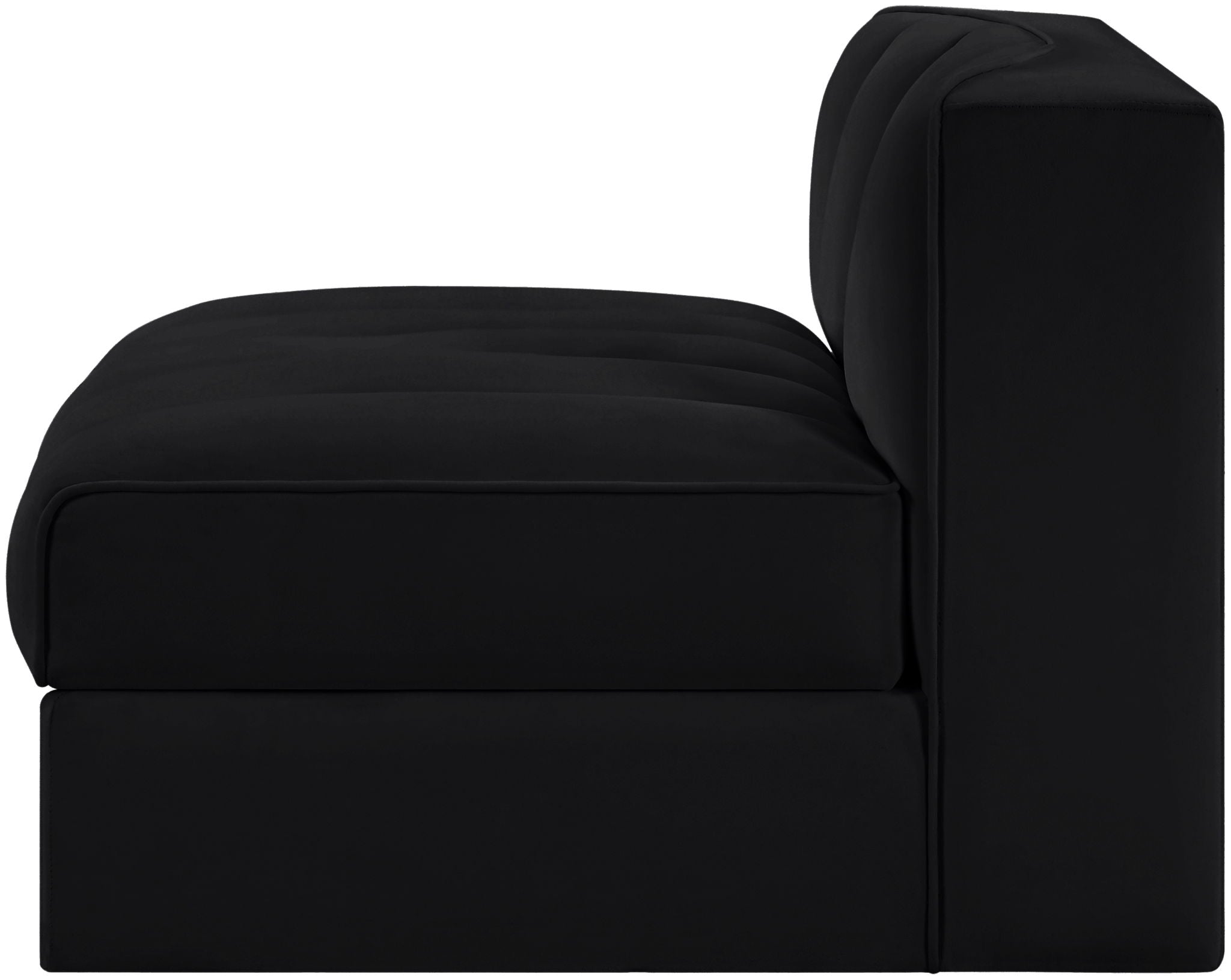 Rummi - Velvet Performance Fabric Upholstered Modular Armless Chair - Urban Living Furniture (Los Angeles, CA)