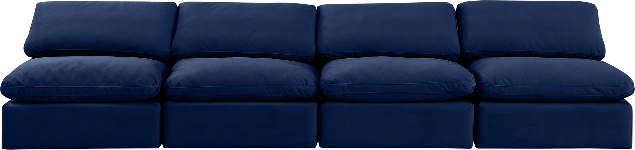 Indulge - Velvet 4 Seat Modular Armless Sofa - Urban Living Furniture (Los Angeles, CA)