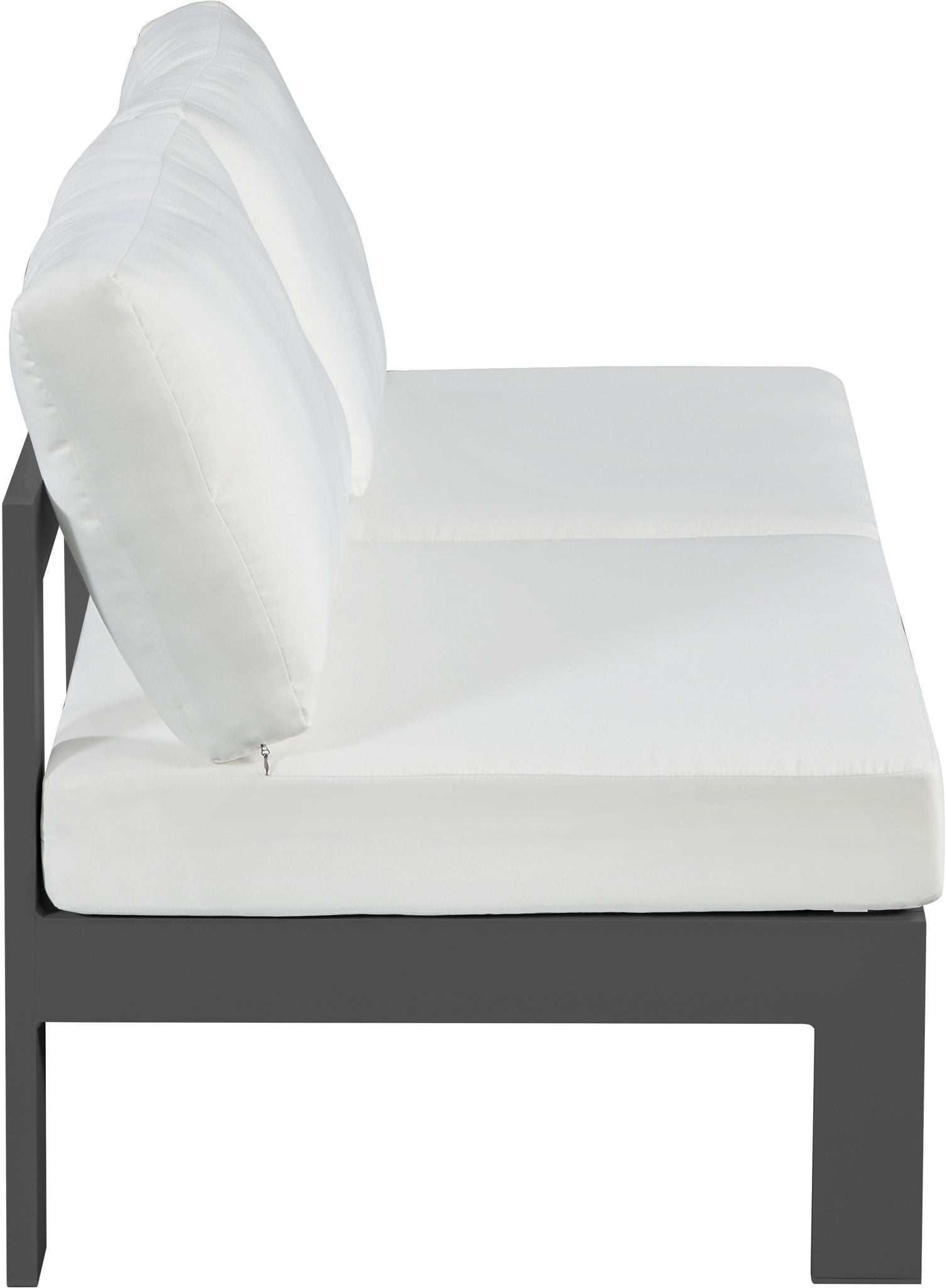Nizuc - Outdoor Patio 2 Seat Armless Modular Sofa With Gray Frame - Urban Living Furniture (Los Angeles, CA)