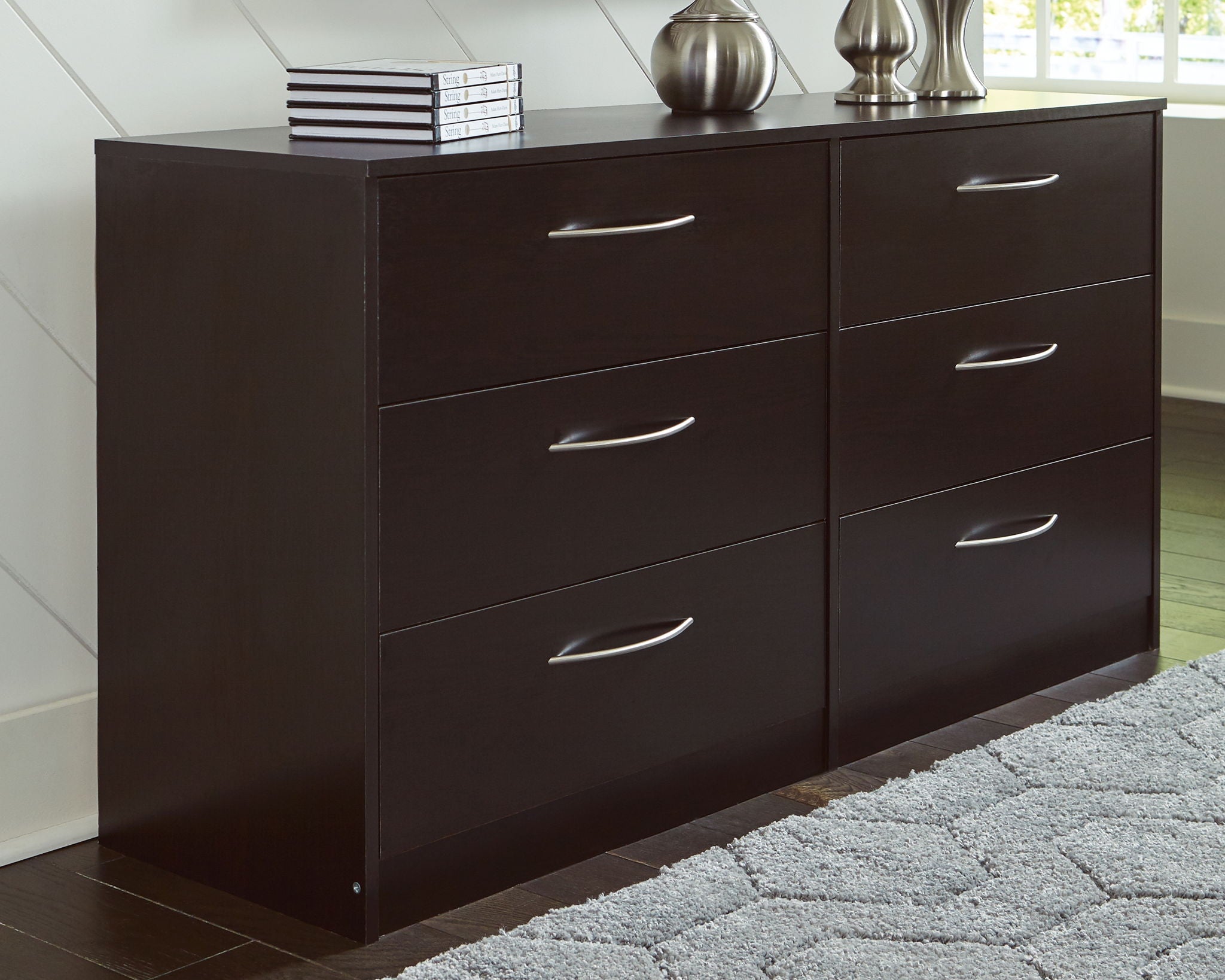 Finch - Black - Six Drawer Dresser - Urban Living Furniture (Los Angeles, CA)