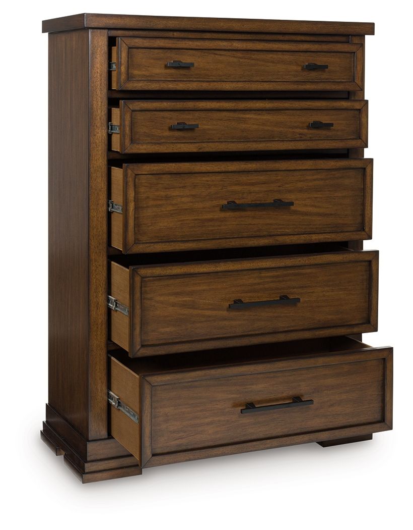 Taffenbrook - Medium Brown - Five Drawer Chest - Urban Living Furniture (Los Angeles, CA)