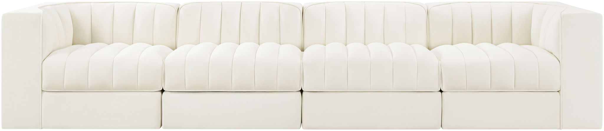 Rummi - Velvet Performance Fabric Upholstered 4 Piece Modular Sofa - Urban Living Furniture (Los Angeles, CA)