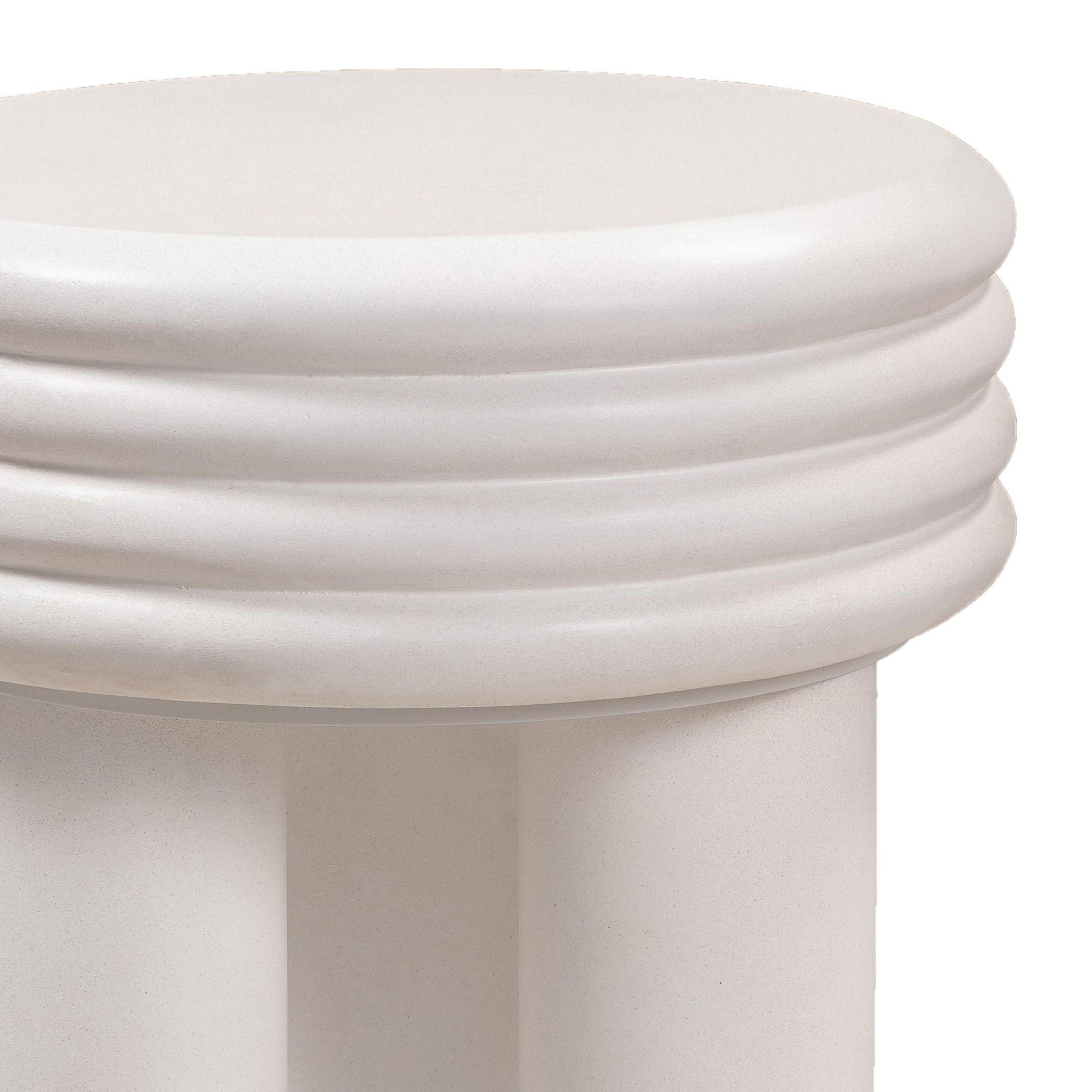 Delta - Concrete Side Table - Ivory - Urban Living Furniture (Los Angeles, CA)