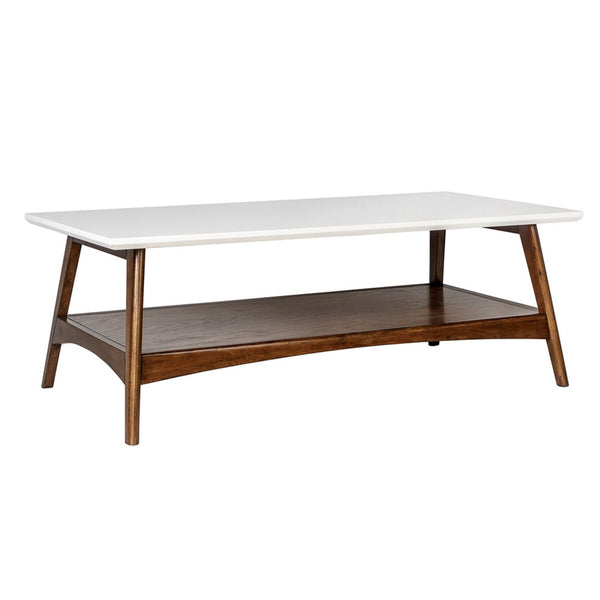 Mid-Century Modern Table With Lower Shelf