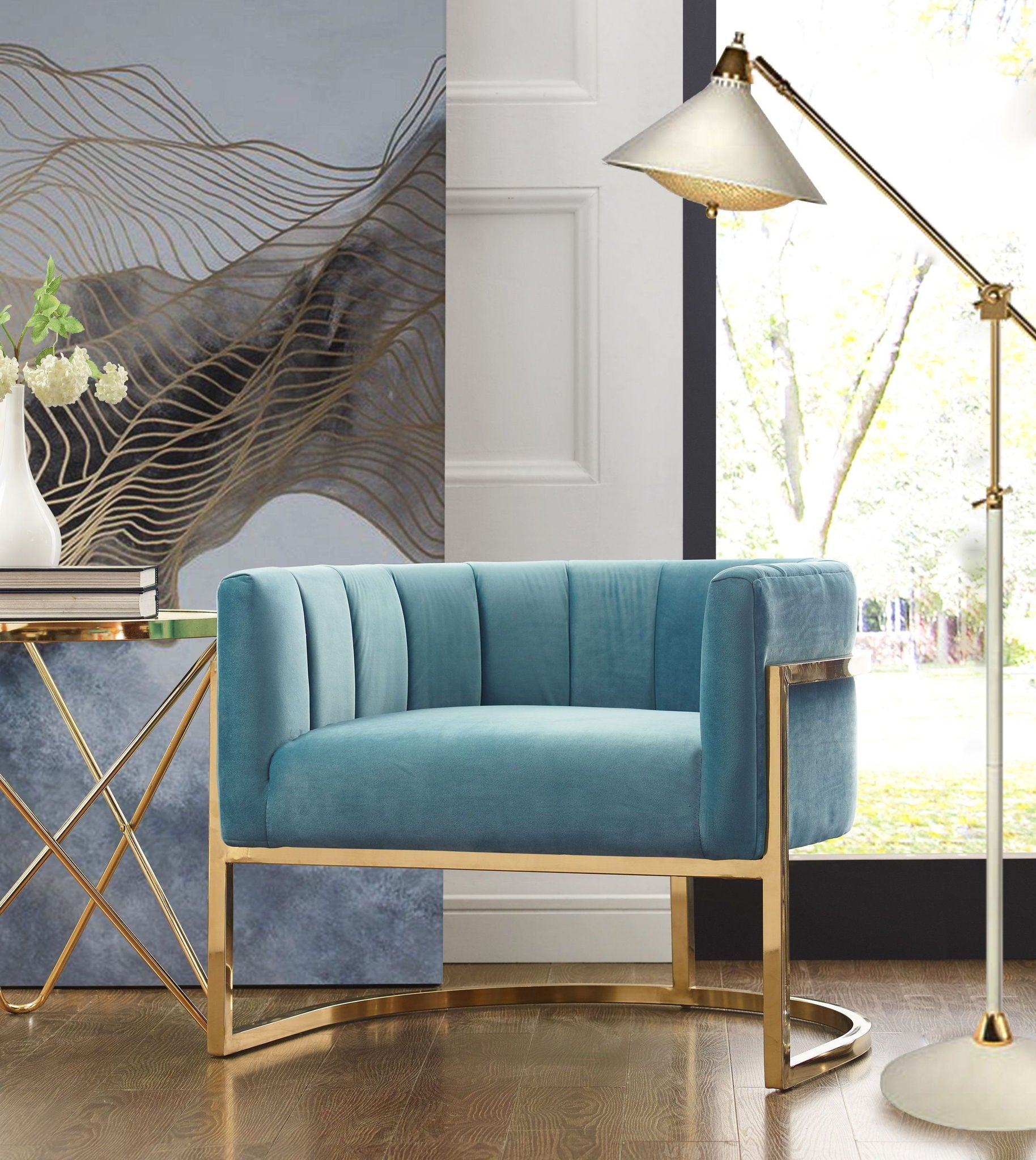 Magnolia - Chair with Gold Base - Urban Living Furniture (Los Angeles, CA)