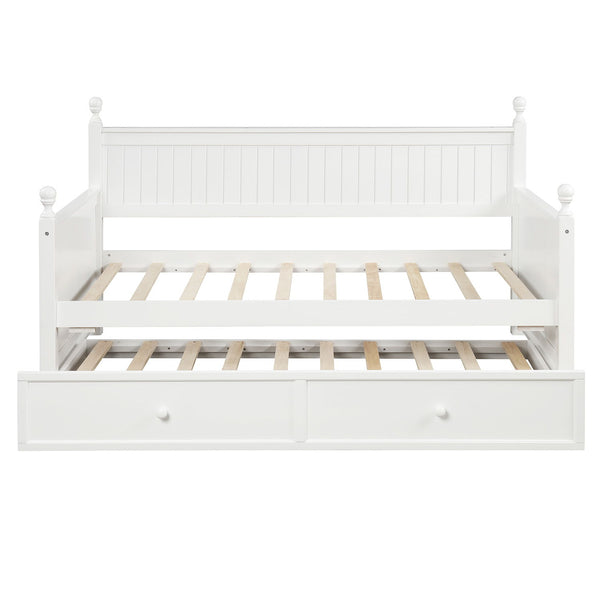 Twin Size Daybed & Twin Size Trundle - White
