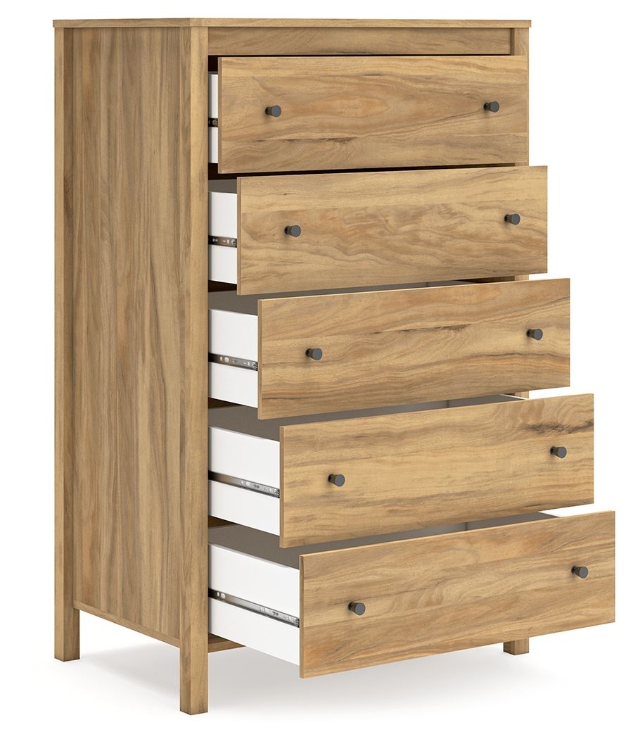 Bermacy - Light Brown - Five Drawer Chest - Urban Living Furniture (Los Angeles, CA)