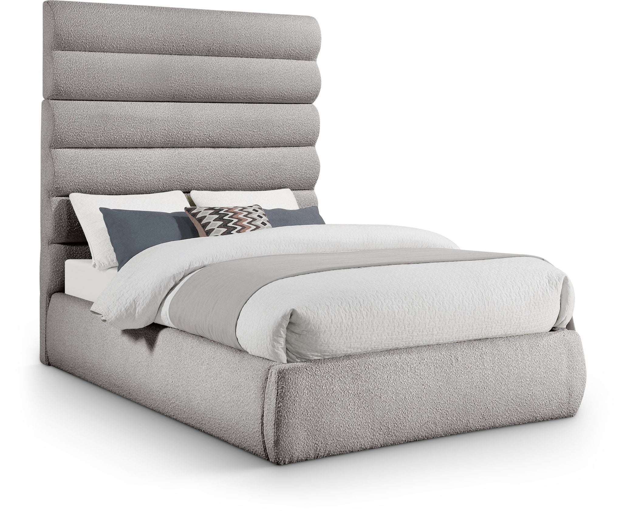 Adam - Boucle Fabric Bed With 70.5" Headboard - Urban Living Furniture (Los Angeles, CA)