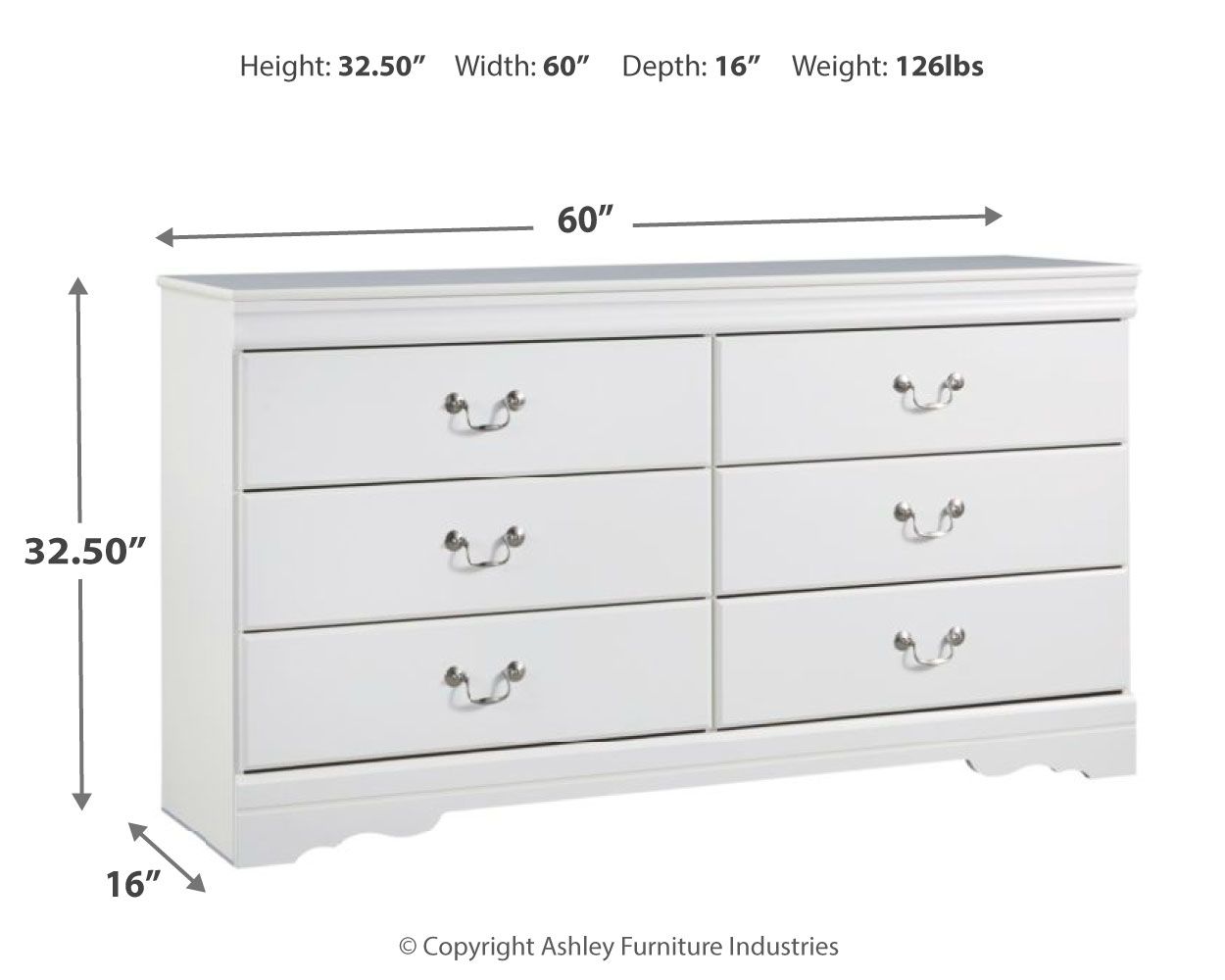 Anarasia - Dresser, Mirror - Urban Living Furniture (Los Angeles, CA)