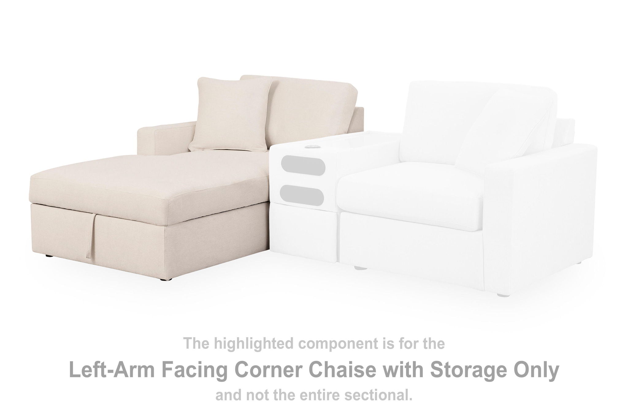 Modmax - LAF Corner Chaise With Storage - Oyster - Urban Living Furniture (Los Angeles, CA)