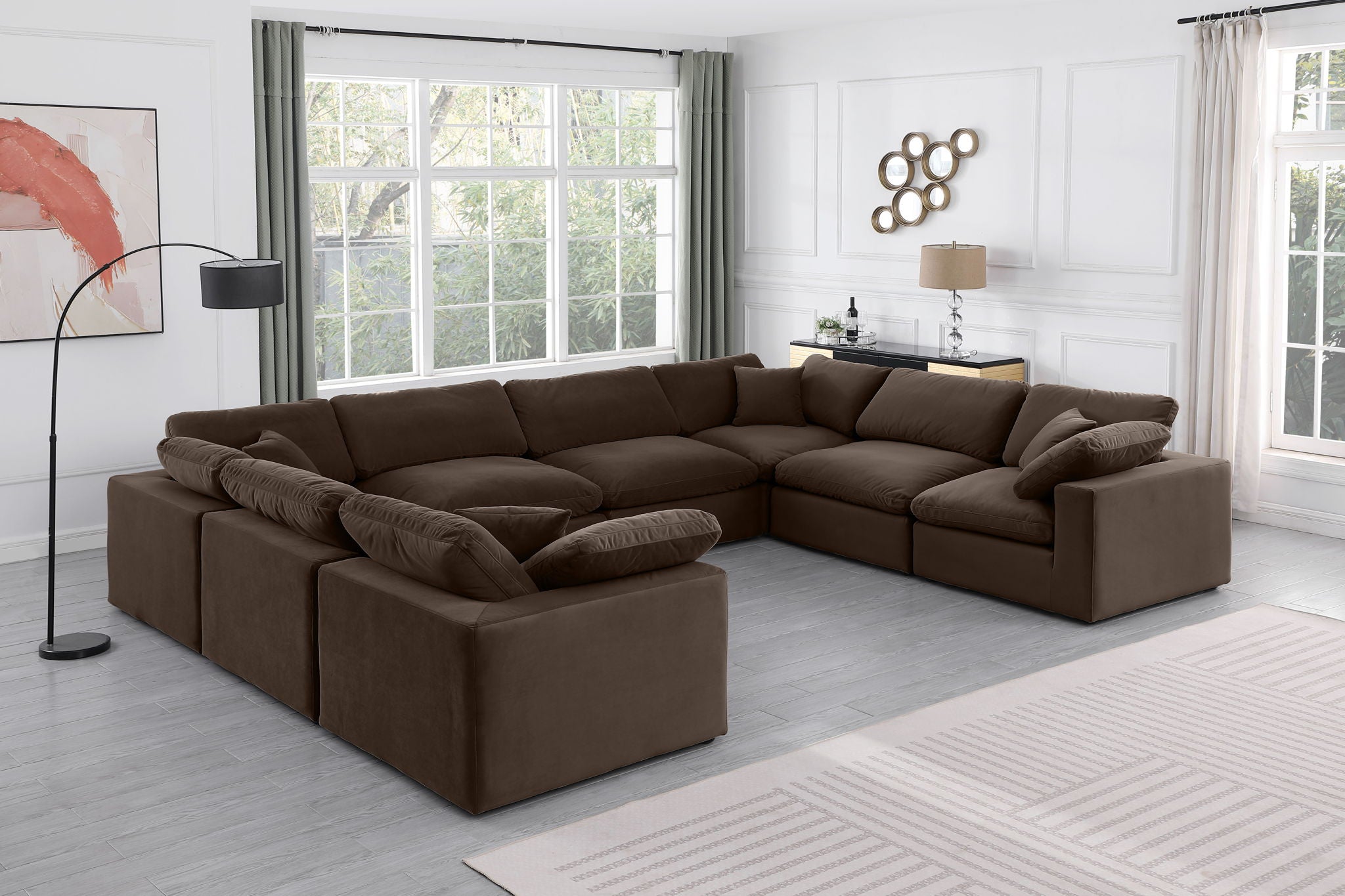 Comfy - 8 Piece Velvet Modular Sectional - Urban Living Furniture (Los Angeles, CA)