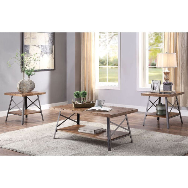 Ikram - Coffee Table - Weathered Oak & Sandy Black - Urban Living Furniture (Los Angeles, CA)