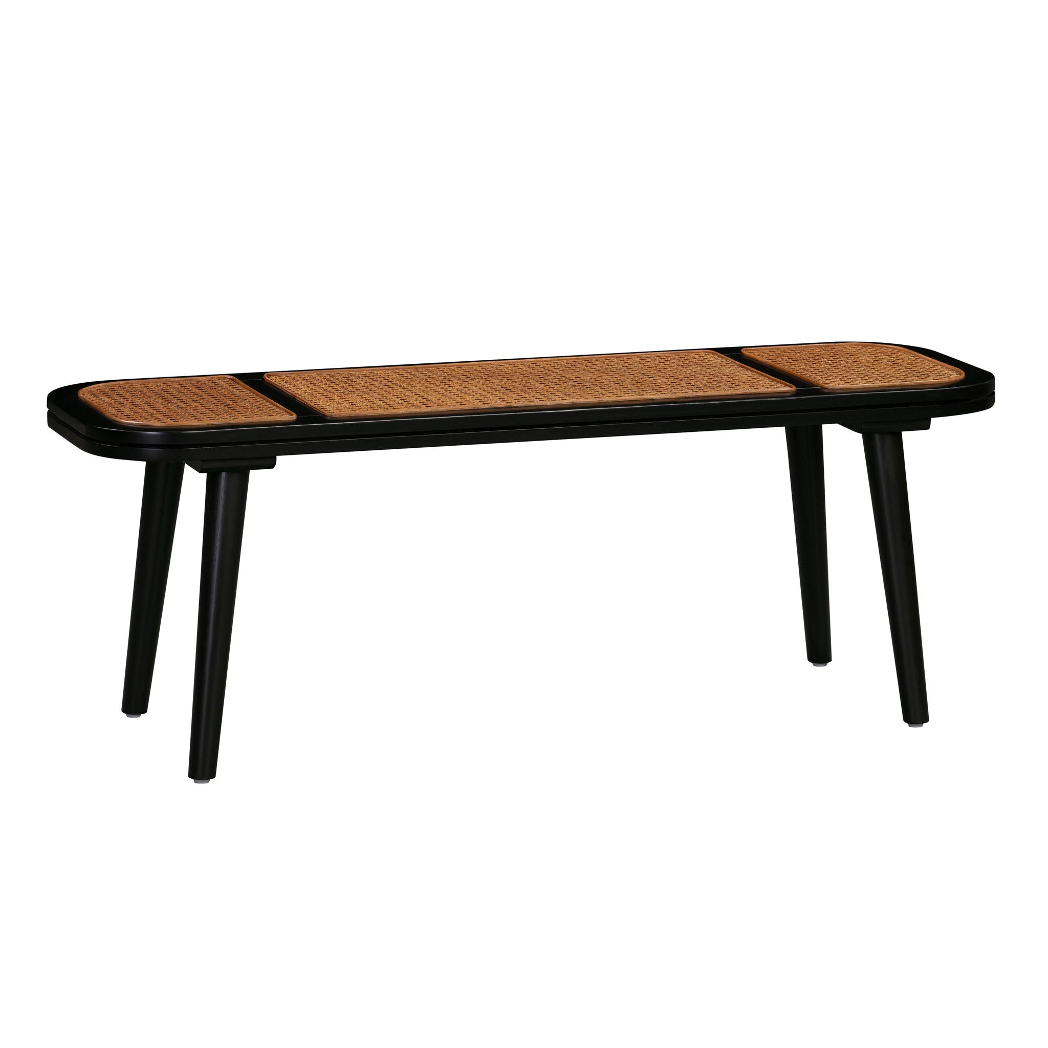 Emilia - Cane Bench - Black - Urban Living Furniture (Los Angeles, CA)