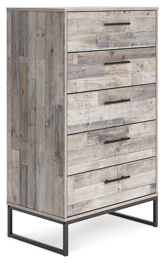 Neilsville - Whitewash - Five Drawer Chest - Urban Living Furniture (Los Angeles, CA)